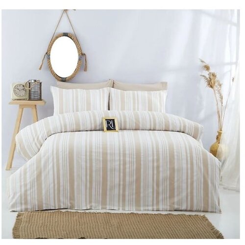 Mila Home Bež pamučna posteljina za bračni krevet/za produženi krevet 200x220 cm – Cijene