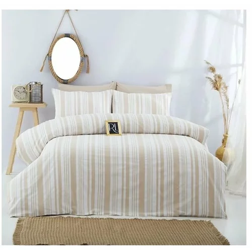 Mila Home Bež pamučna posteljina za bračni krevet/za produženi krevet 200x220 cm –