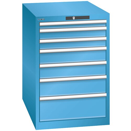 LISTA Predalnik s 7 predali, ŠxGxV 564 x 724 x 850 mm, svetlo moder Cene