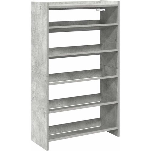 Maison Chic Regal za čevlje - Polica za čevlje betonsko siv 60x25x100 cm inženirski les, (21777235) Slike