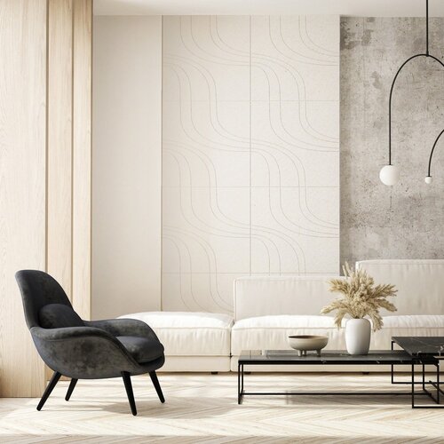 Styler Tekstilni akustični paneli v kompletu 2 ks 60x60 cm Waves II &amp;ndash; Slike