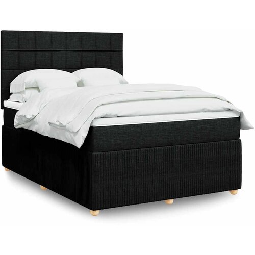  Krevet s oprugama i madracem crni 140 x 190 cm od tkanine Cijene