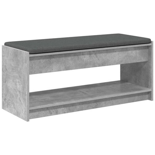  Klupa za hodnik s jastukom Betonski sivi 100 x 38 x 46 cm Slike