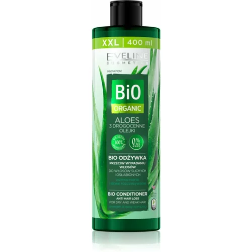 Eveline Cosmetics Bio Organic Natural Aloe Vera balzam za suhe in poškodovane lase 400 ml