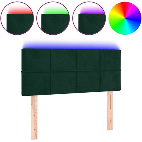  LED uzglavlje tamnozeleno 100x5x78/88 cm bar&amp;scaron;unasto Slike