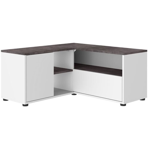 TemaHome Bela/siva TV omarica v betonskem dekorju 90x45 cm Angle &ndash; Cene
