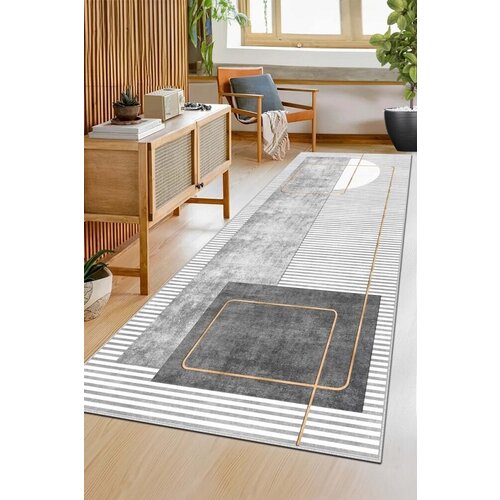  Staza sa gumenom podlogom 80x200cm - Crno - sivi pravougaonici, SH-043 Cene