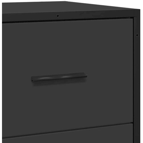 VidaXL Komoda crna 68x35x76 cm konstruirano drvo i metal Slike