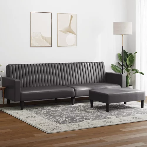 vidaXL 2-dijelni set sofa sivi od umjetne kože