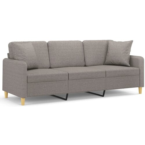 vidaXL Kavč dvosed z okrasnimi blazinami taupe 180 cm blago, (20911081) Cene