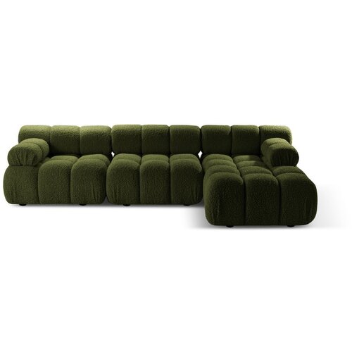 Micadoni Zelena kutna garnitura od bouclé tkanine (s desnim kutom) Bellis – Home Cijene