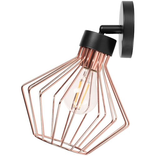 Toolight Zidna svjetiljka metalna Loft rozo crna APP534-1W Slike