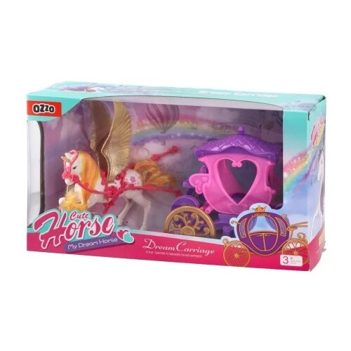 Ozzo Happy horse, ljubičasta kočija, barbika i pegaz Cene