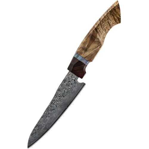  Damaskast kuhinjski nož YU-37463 - Utility / Rjava Slike