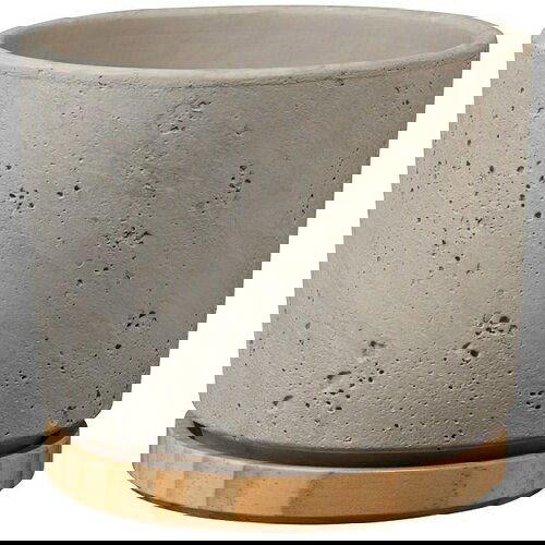 Soendgen Keramik Okrogli lonec Paros Deluxe (Zunanje dimenzije (Ø x V): 19 x 17 cm, Siva, Les) Cene