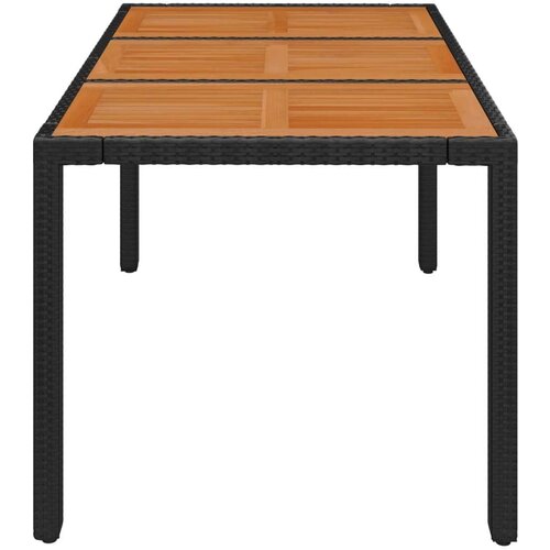 VidaXL Vrtni stol s drvenom pločom crni 150 x 90 x 75 cm od poliratana Slike