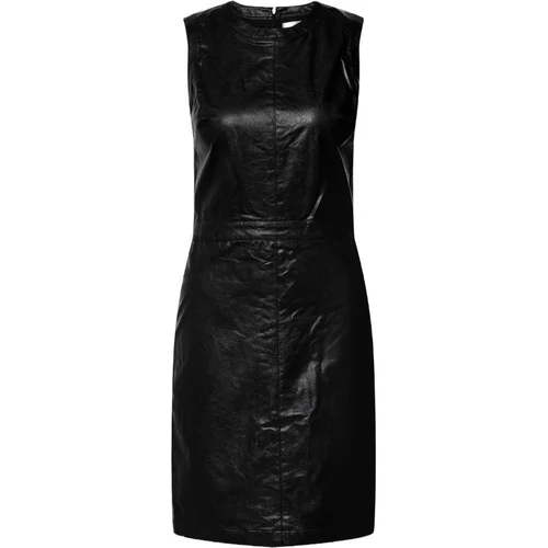 Michael_kors Dress - FITTED FX LTHER DRESS black