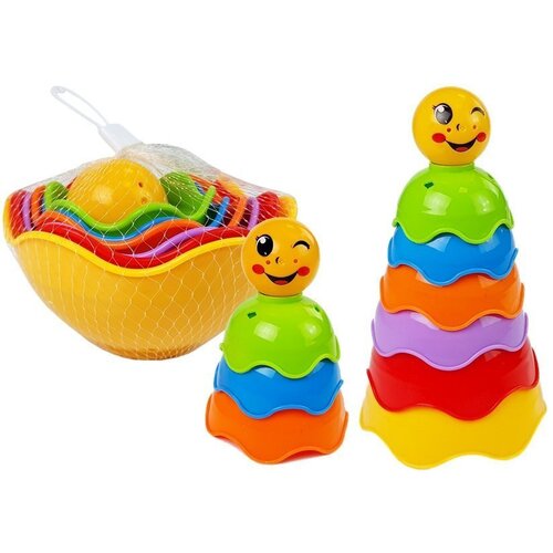  Dječje piramidalne &amp;scaron;koljke za slaganje Smje&amp;scaron;ko - &amp;scaron;arena Slike