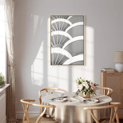  Slika - White Detail (1 Part) Vertical 80x120 U prirodnom drvenom okviru Slike