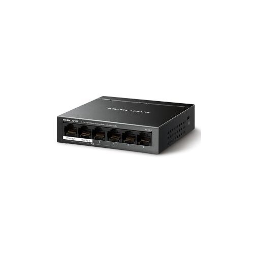 Switch Mercusys MS106LP Mercusys MS106LP 6-portni 10/100 Mbps Desktop prekidač sa 4-porta PoE+, kompatibilan sa 802.3af/at PD-ovima, 40 W PoE napajan Cijene