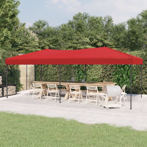 vidaXL Zložljiv vrtni šotor rdeč 3x6 m Cene