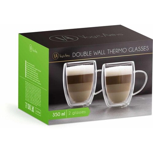 VogsArths vog und arths set 2 skodelic za belo kavo z dvojno steno - 350 ml - 2 kos / &amp;scaron;katla Slike