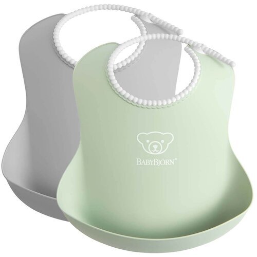BABYBJORN 2 dijelni set podbradnjaka soft powder green/powder pink Cijene