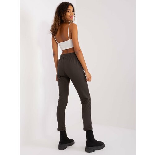 Fashion Hunters Aprilia Khaki Basic Sweatpants with Pockets Slike