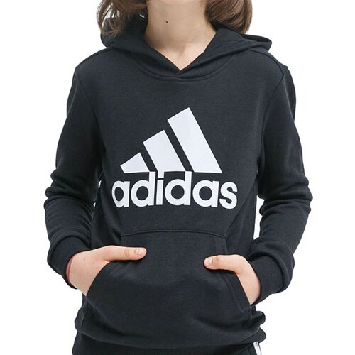 Adidas Dječja dukserica boja: crna, s kapuljačom Slike