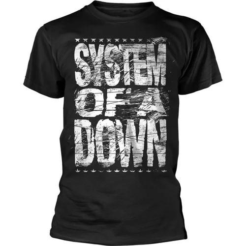 System of a Down Majica Distressed Black S