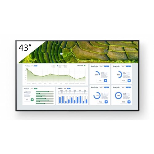 Sony FW-43BZ30L Signage Display Digital signage flat panel 109.2 cm (43) LCD Wi-Fi 440 cd /m&sup2; 4K Ultra HD Black Android 24 /7 Cijene