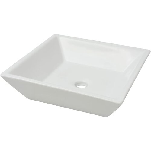 Maison Chic Umivalnik - Kopalna umivalnik - Lavabo Kvadratni Keramika Bele Barve 41,5x41,5x12 cm, (21684620) Cene