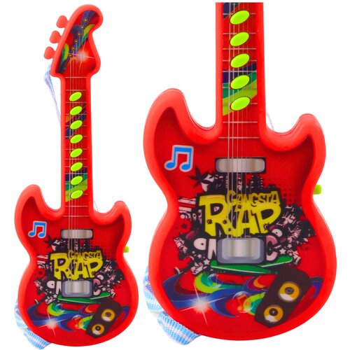  Dječja gitara RAP sa gumbima i melodijama - crvena Cijene
