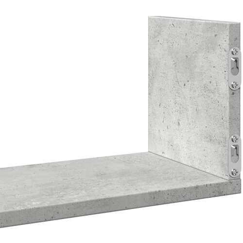  Zidne police 3 kom boja betona 58x18x18cm od konstruiranog drva Slike