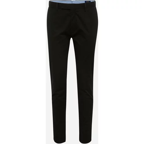 Polo Ralph Lauren Chino hlače 'SLFHDNP-FLAT-PANT' črna