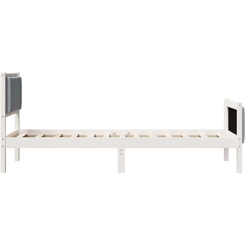  Konstrukcija postelje z vzglavjem Svetlo siva 80 x 200 cm blago, (5000084181) Slike