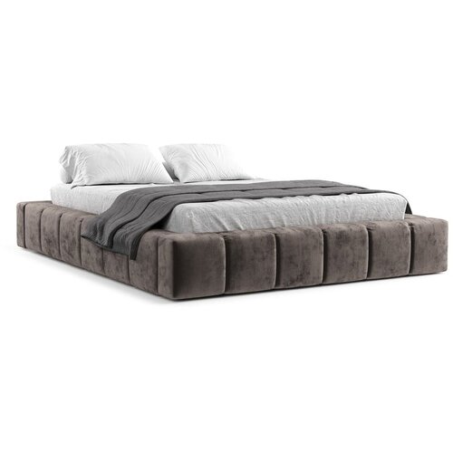 Maison de R&amp;ecirc;ve Smeđi tapecirani bračni krevet s prostorom za odlaganje s podnicom 200x200 cm Aruba L &amp;ndash; Slike