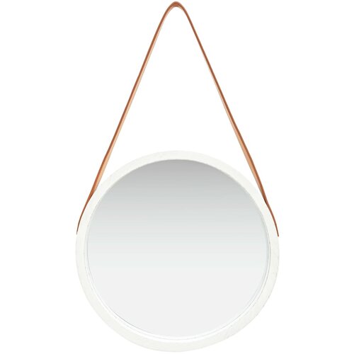 Maison Chic Stensko Ogledalo - Zrcalo - Kozmetično ogledalo s pasom 40 cm belo, (21698291) Cene