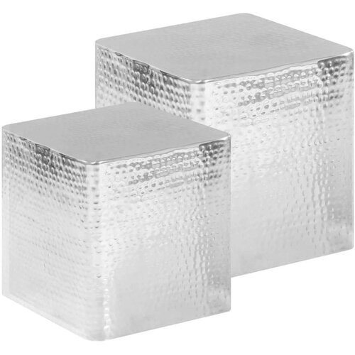 vidaXL Stolići za kavu 2 kom srebrni aluminijski Cene
