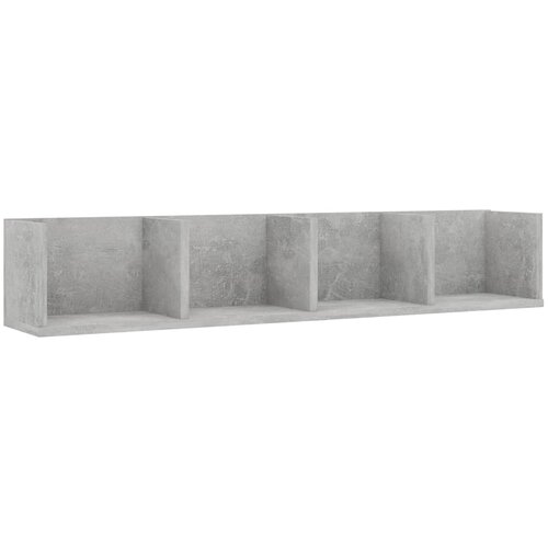  Zidna polica za CD-ove boja betona 100 x 18 x 18 cm drvena Slike
