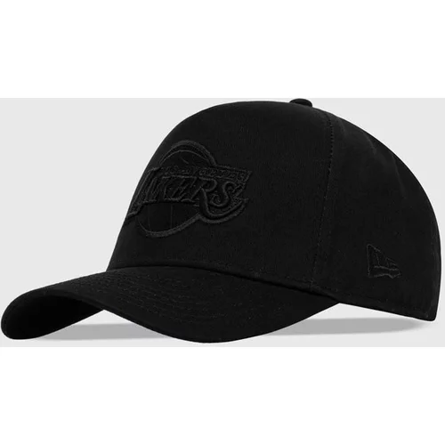 New Era Bombažna bejzbolska kapa črna barva, LOS ANGELES LAKERS