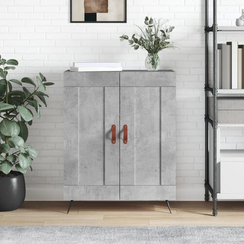 VidaXL Komoda betonsko siva 69,5x34x90 cm inženirski les Slike