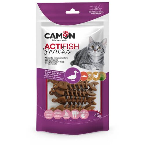 Camon ActiFish Snacks posladek za mačke - raca, losos in pi&scaron;čanec - 45 g Cene