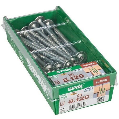 SPAX Vijak s krožnikasto glavo HI.FORCE (Ø x Do: 8 x 120 mm, Površina WIROX, T-Star plus, 20 kos) Cene