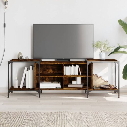 vidaXL TV omarica dimljeni hrast 153x37x50 cm inženirski les Cene
