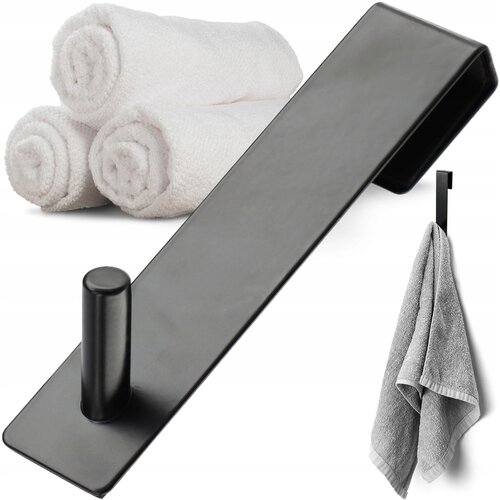 KADAX obe&amp;scaron;alnik za kopalnico, nosilec za vrata tu&amp;scaron;a, črne barve, loft, (5000358250) Slike