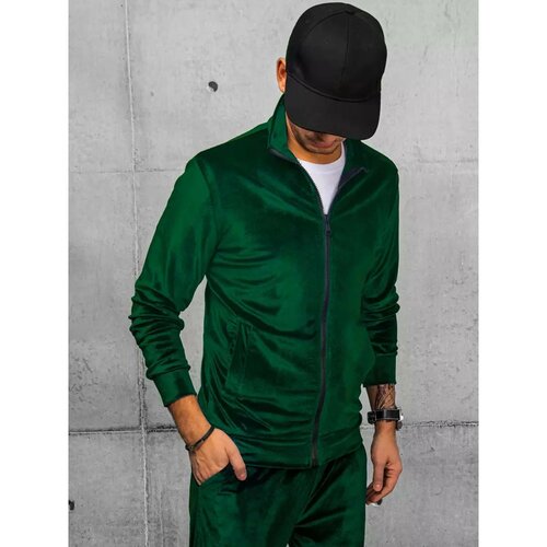 DStreet Men's green sweatshirt BX5536 Slike