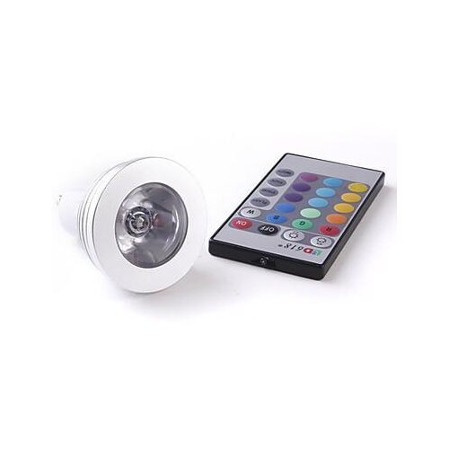Iso RGB LED sijalka GU10 3W z IR daljinskim upravljalnikom Slike