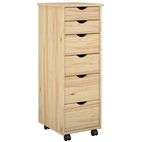  Mobilni ormar Smeđa 34 x 39 x 93 5 cm Čvrsto borovo drvo Slike