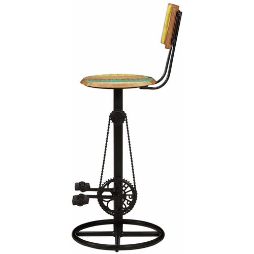  Barski stolci 2 kom od masivnog obnovljenog drva &amp;Scaron;arena 44 x 44 x 112 cm Slike